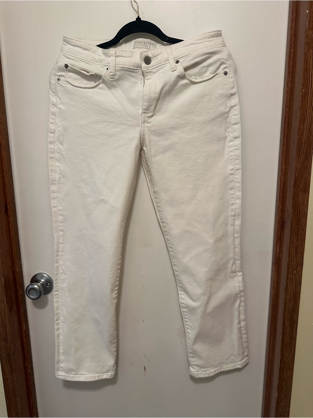 Lucky Brand Women's White Straight-Leg Jeans